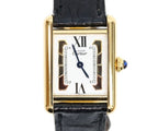 Cartier Trinity Dial Must Tank SM Vermeil Leather Quartz