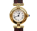 Cartier Must Colise Vermeil SM White Roman Dial Leather Quartz