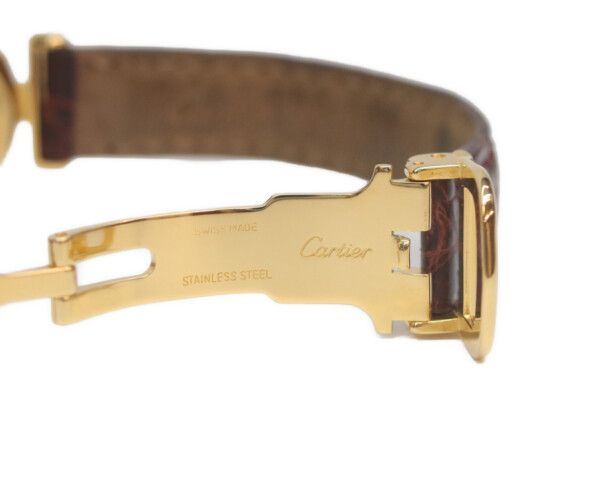 Cartier Must Colise Vermeil SM White Roman Dial Leather Quartz — view 6