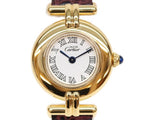 Cartier Must Colise Vermeil SM White Roman Dial Leather Quartz