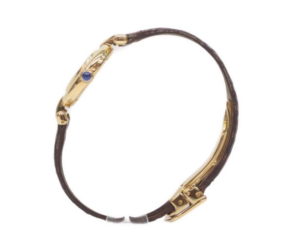 Cartier Must Colise Vermeil SM White Roman Dial Leather Quartz — view 3