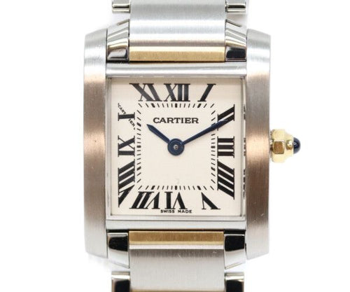 Cartier SS YG Tank Francaise SM Quartz