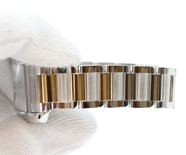 Cartier YG SS Tank en Gray SM Silver Guilloche Dial Quartz — view 6