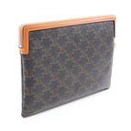 Celine Clutch Triomphe Canvas Leather Second — view 2