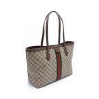 Gucci Tote GG Supreme Canvas Leather Shoulder — view 2