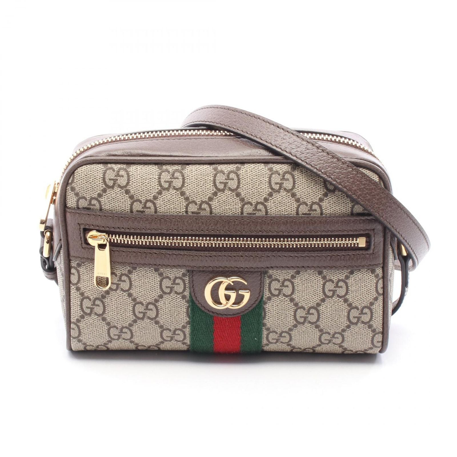 Gucci Shoulder Bag Ophidia GG Supreme Mini Canvas Leather