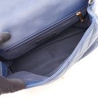 Chanel Shoulder Bag Quilted 2-Way Navy Lambskin Handle Chain — view 3