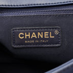 Chanel Shoulder Bag Quilted 2-Way Navy Lambskin Handle Chain — view 4