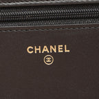 Chanel Shoulder Bag Quilted Bicolor Black Champagne Gold Leather Caviar Chain — view 5