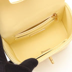 Chanel Shoulder Bag Quilted Vanity 2-Way Pastel Yellow Lambskin Chain — view 3
