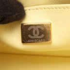 Chanel Shoulder Bag Quilted Vanity 2-Way Pastel Yellow Lambskin Chain — view 5