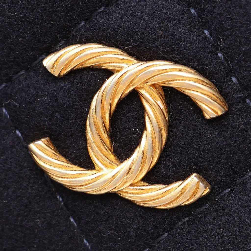 Chanel Shoulder Bag Quilted Marine Charm Navy Chain Wallet — view 9