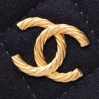 Chanel Shoulder Bag Quilted Marine Charm Navy Chain Wallet — view 9