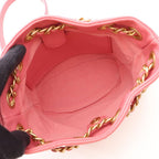 Chanel Shoulder Bag Quilted Pink Lambskin Drawstring — view 3