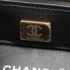 Chanel Shoulder Bag Quilted Vanity Black Lambskin 2-Way Chain — view 5