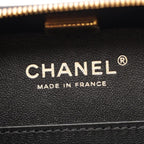 Chanel Shoulder Bag Quilted Vanity Black Lambskin 2-Way Chain — view 4
