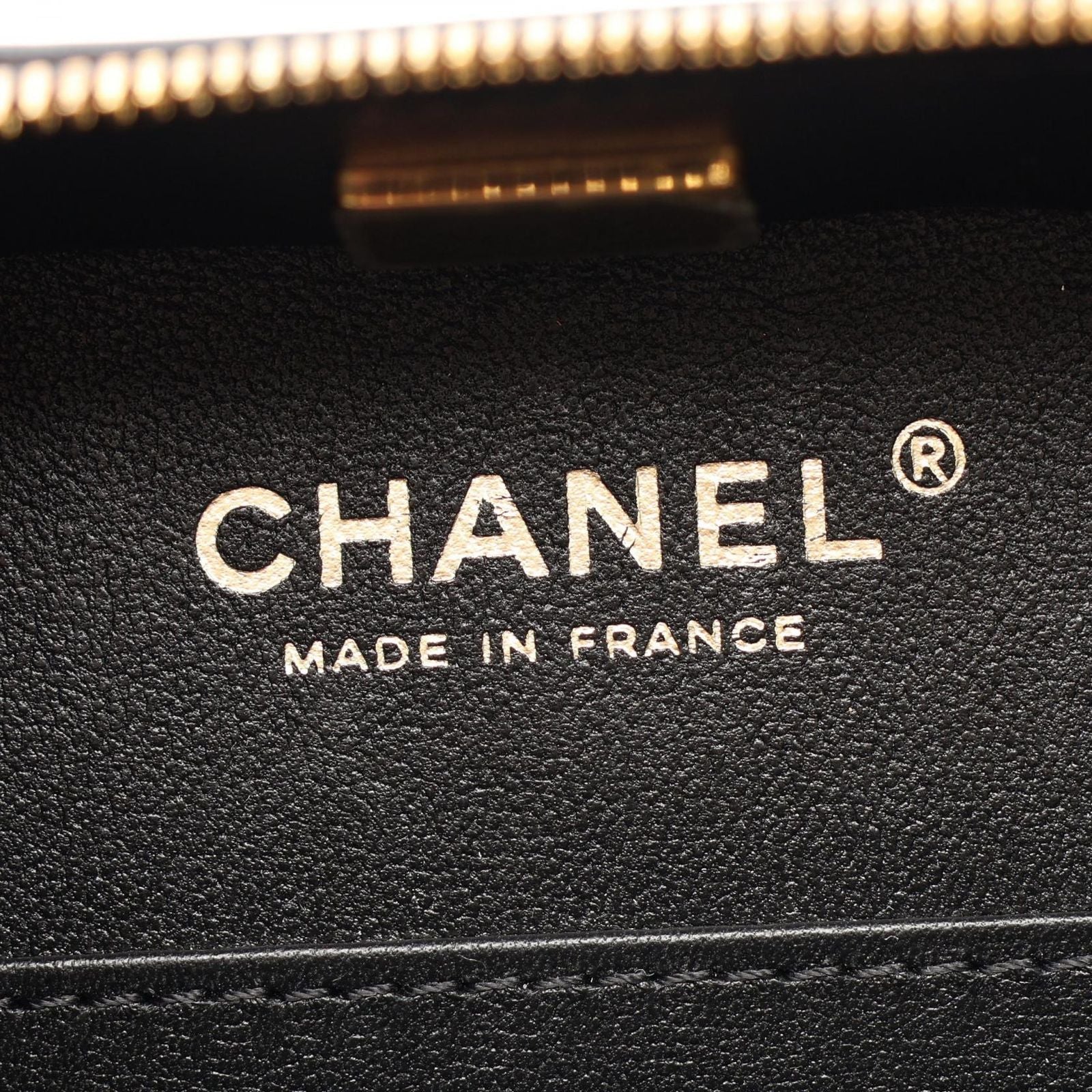 Chanel Shoulder Bag Quilted Vanity Black Lambskin 2-Way Chain — view 4