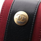 Chanel Shoulder Bag Quilted Black Leather Canvas — view 8