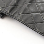 Chanel Shoulder Bag Quilted Push Lock Black Lambskin Chain — view 8