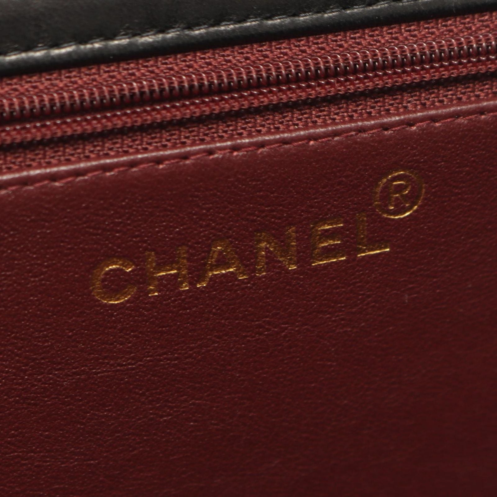Chanel Shoulder Bag Quilted Push Lock Black Lambskin Chain — view 4