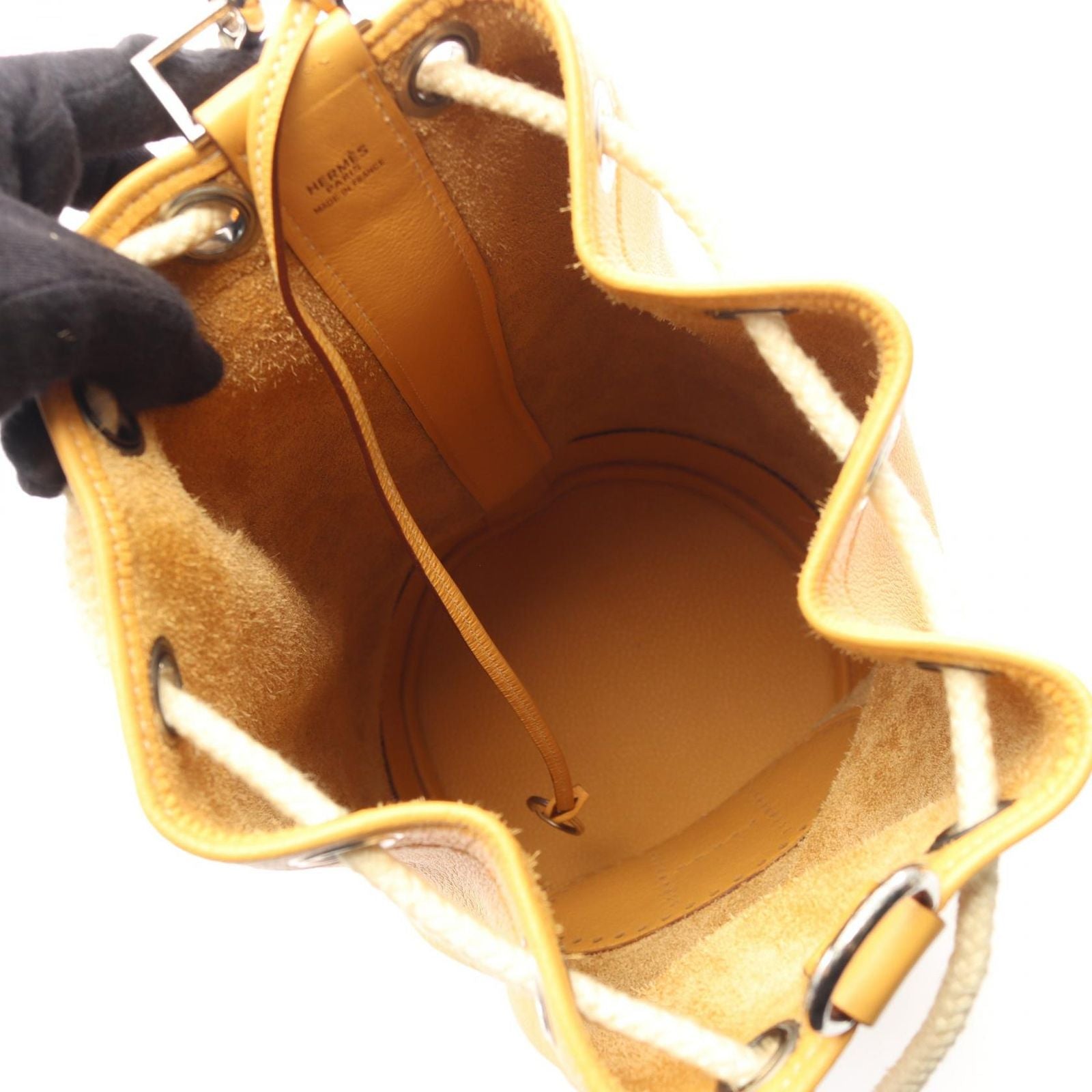 Hermes Shoulder Bag Lunch Natural Sable Leather — view 3
