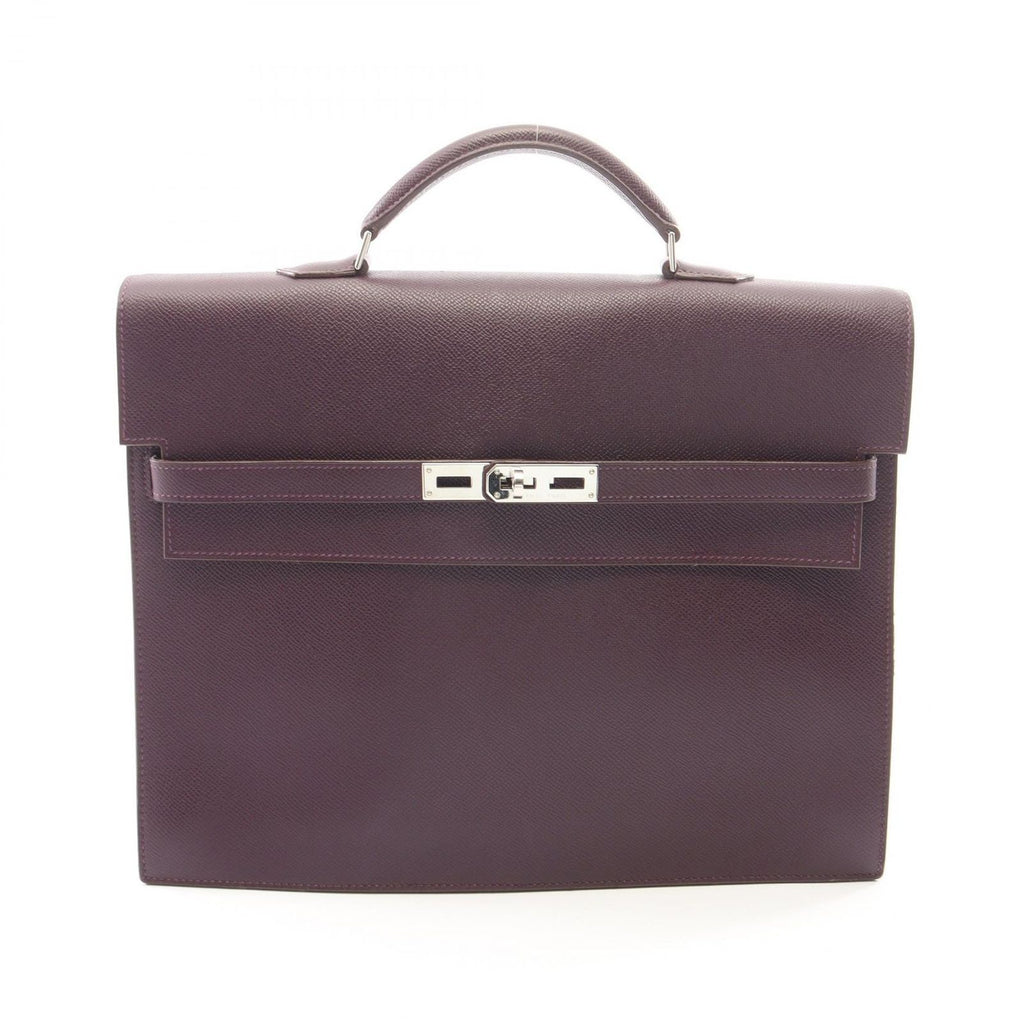 Hermes Briefcase Kelly Depeche 34 Violet Leather