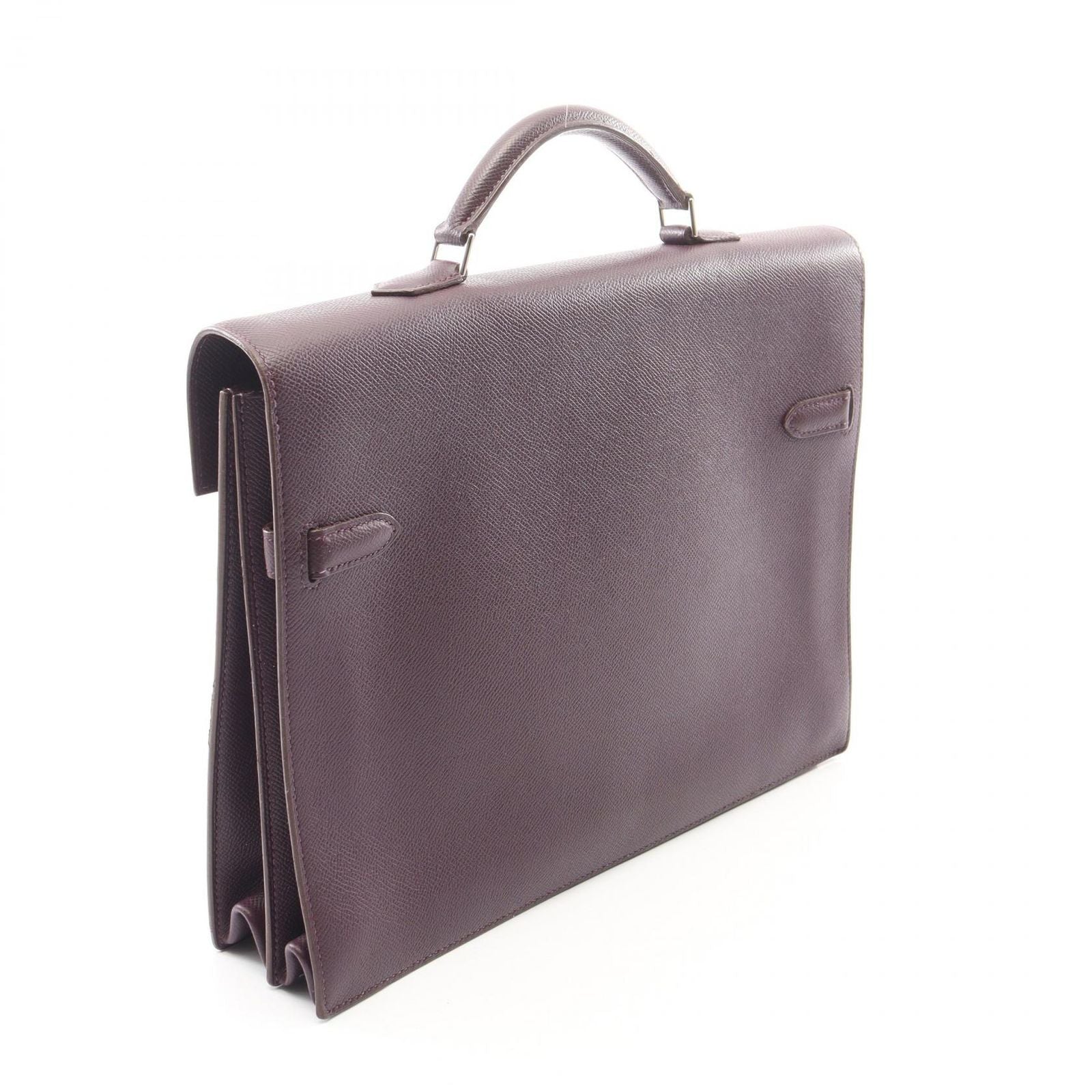 Hermes Briefcase Kelly Depeche 34 Violet Leather — view 2
