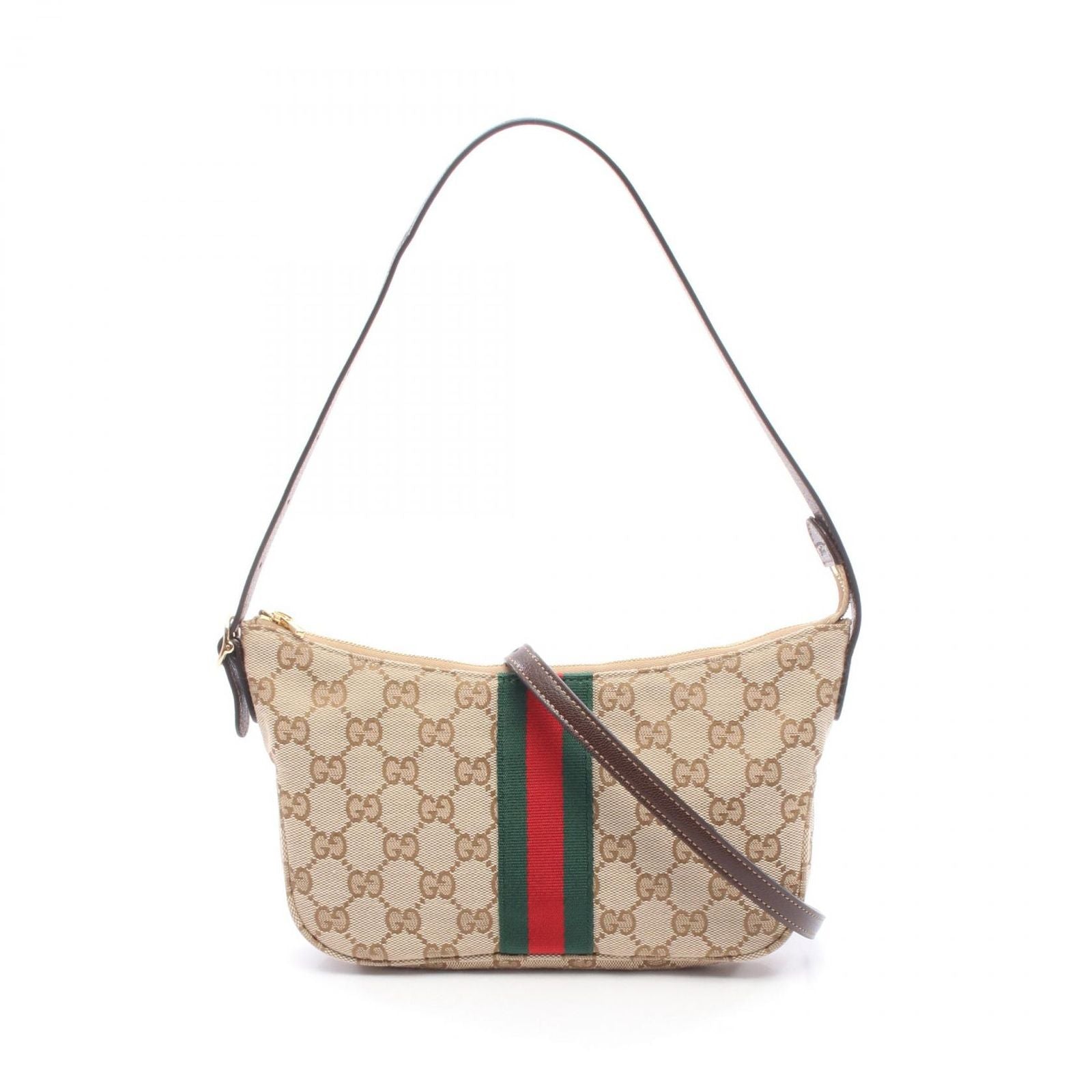 Gucci Shoulder Bag Lunetta Small Crossbody GG Canvas Leather