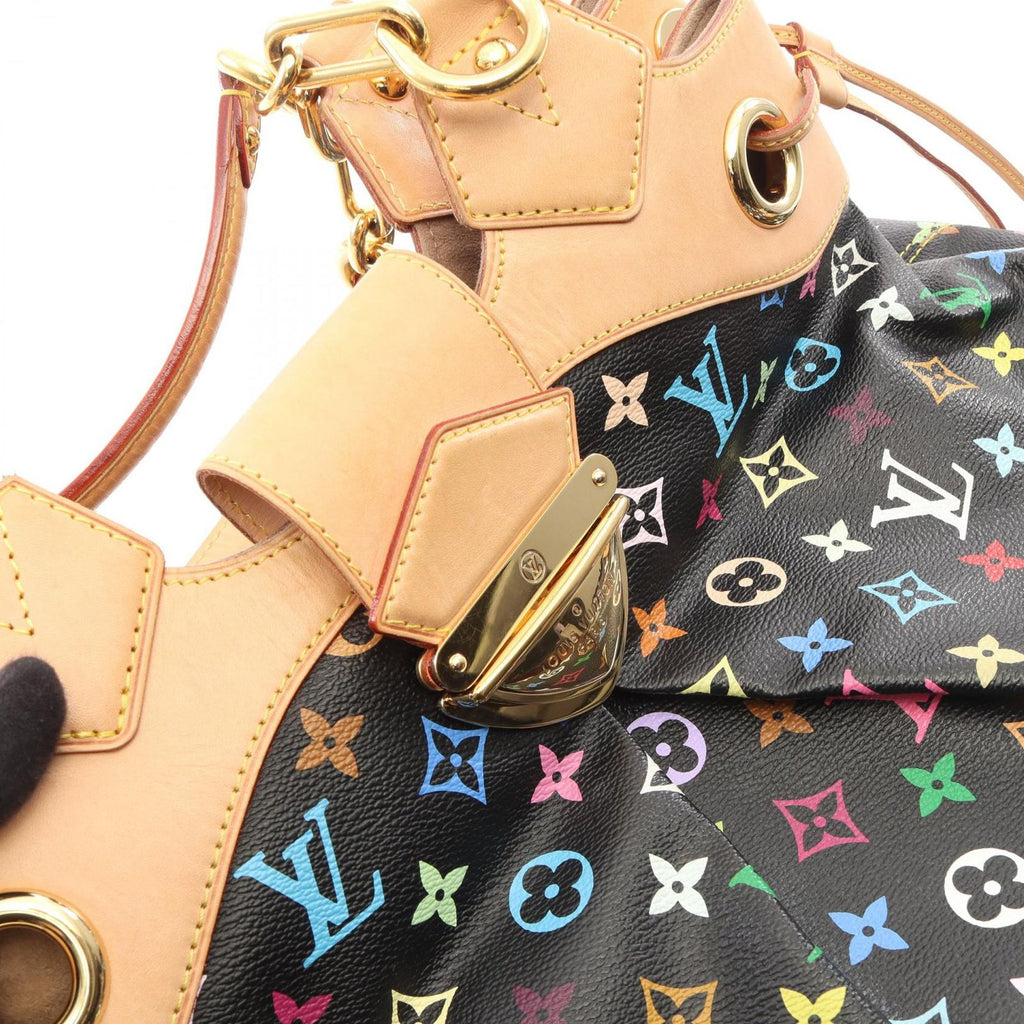 Louis Vuitton Handbag Ursula Monogram Multicolor Noir Canvas Leather — view 7