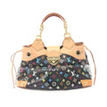 Louis Vuitton Handbag Ursula Monogram Multicolor Noir Canvas Leather