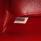 Chanel Shoulder Bag Quilted Bicolor Turnlock Red Navy Lambskin Chain — view 5
