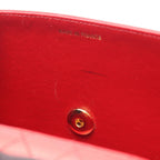 Chanel Shoulder Bag Quilted Bicolor Turnlock Red Navy Lambskin Chain — view 6