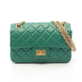 Chanel Shoulder Bag 2.55 Mini Quilted Green Leather Chain