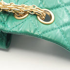 Chanel Shoulder Bag 2.55 Mini Quilted Green Leather Chain — view 6