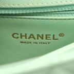 Chanel Handbag Coco Handle Flap Quilted 2-Way Mint Green Caviar Leather Chain — view 4