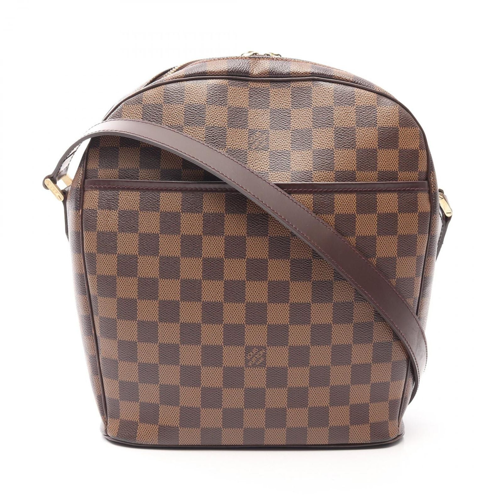 Louis Vuitton Shoulder Bag Ipanema GM Damier Ebene Canvas Leather