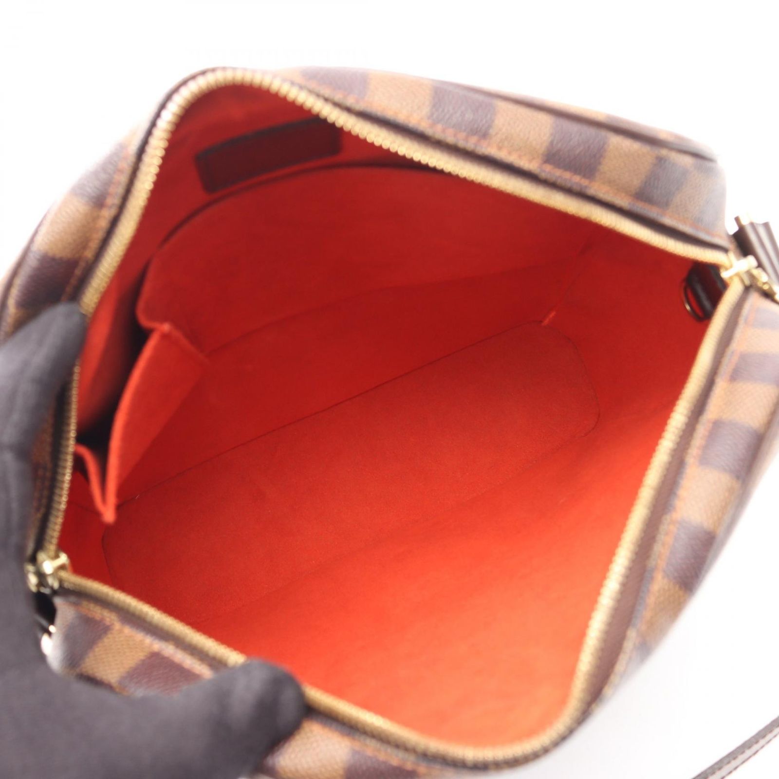 Louis Vuitton Shoulder Bag Ipanema GM Damier Ebene Canvas Leather — view 3