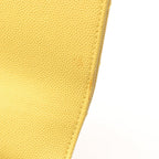 Chanel Handbag Coco Handle Flap Stitch 2-Way Yellow Caviar Leather Chain — view 6