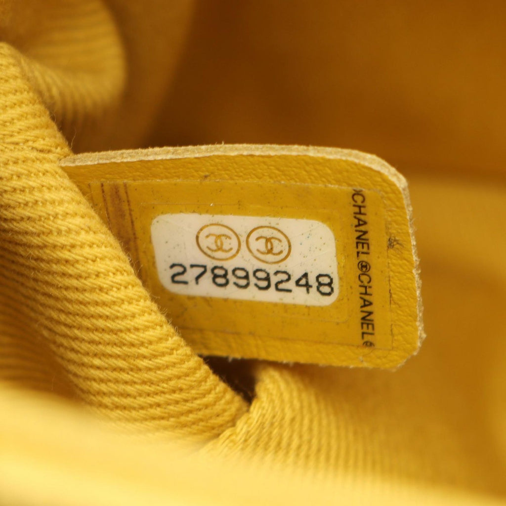 Chanel Handbag Coco Handle Flap Stitch 2-Way Yellow Caviar Leather Chain — view 5