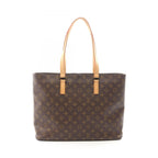 Louis Vuitton Tote Monogram Canvas Leather