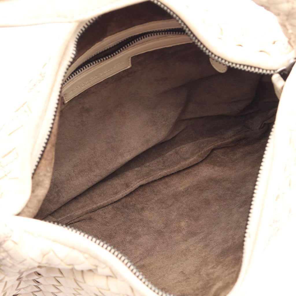 Bottega Veneta Handbag Intrecciato Ivory Leather Shoulder — view 3