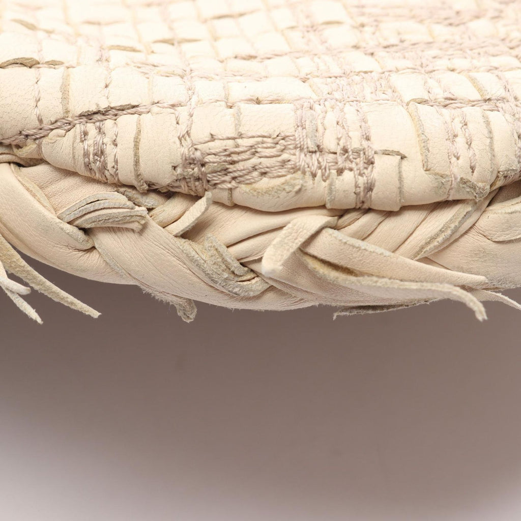 Bottega Veneta Handbag Intrecciato Ivory Leather Shoulder — view 5