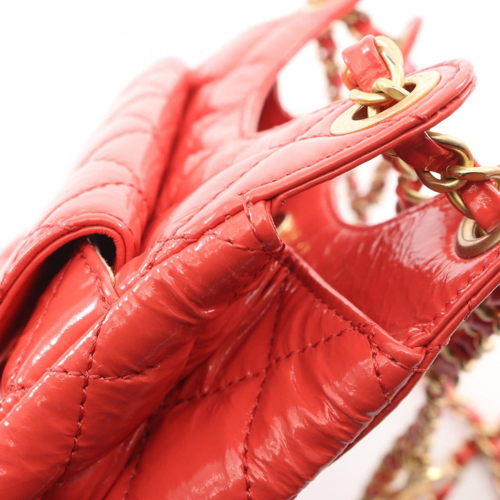 Chanel Shoulder Bag Quilted Small Hobo Coral Pink Leather — view 9