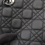 Dior Handbag Lady Dior Cannage 2-Way Black Leather Tote — view 9