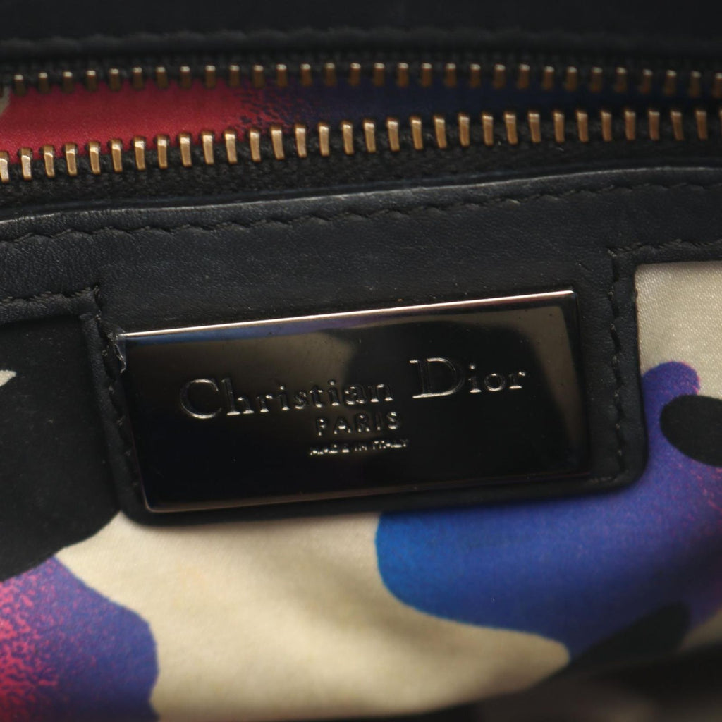 Dior Handbag Lady Dior Cannage 2-Way Black Leather Tote — view 4