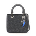 Dior Handbag Lady Dior Cannage 2-Way Black Leather Tote