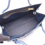 Prada Handbag Saffiano Cuir C Monochrome 2-Way Blue Leather — view 3