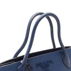 Prada Handbag Saffiano Cuir C Monochrome 2-Way Blue Leather — view 5