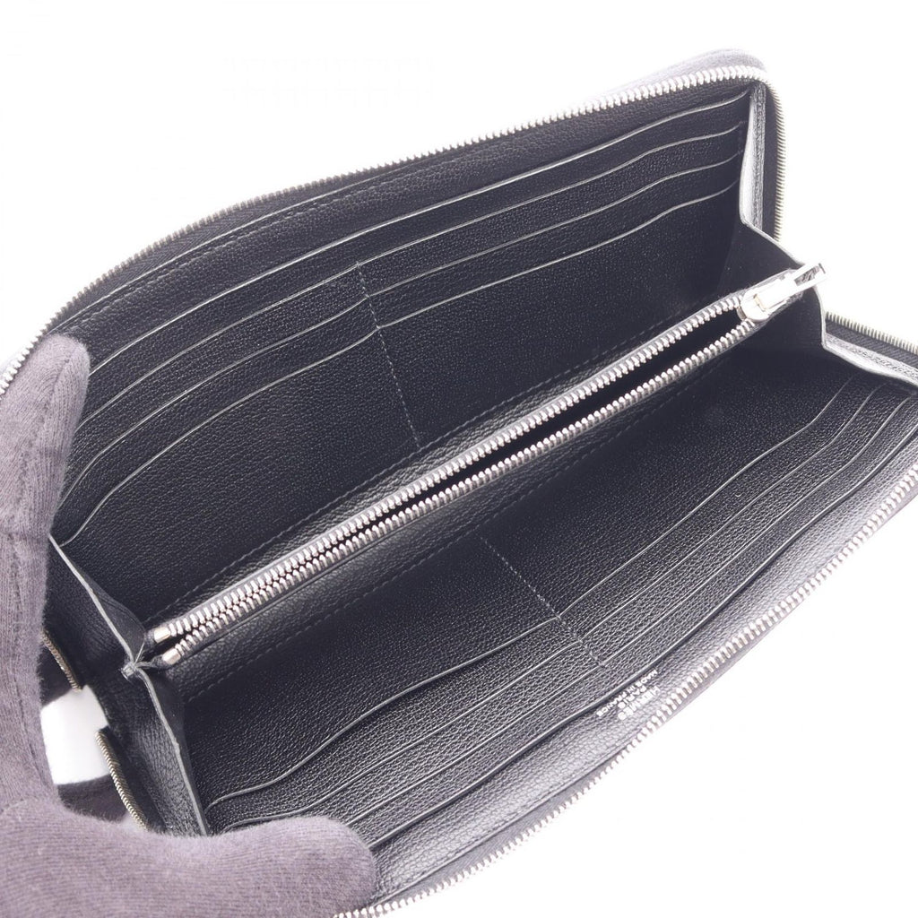 Hermes Round Wallet Azap Long Classic Black Leather — view 3
