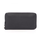 Hermes Round Wallet Azap Long Classic Black Leather